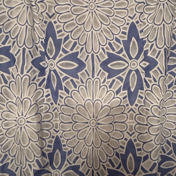 Talbots Periwinkle & White Shift Dress with Matching Sweater Size 8 - Picture 4 of 12